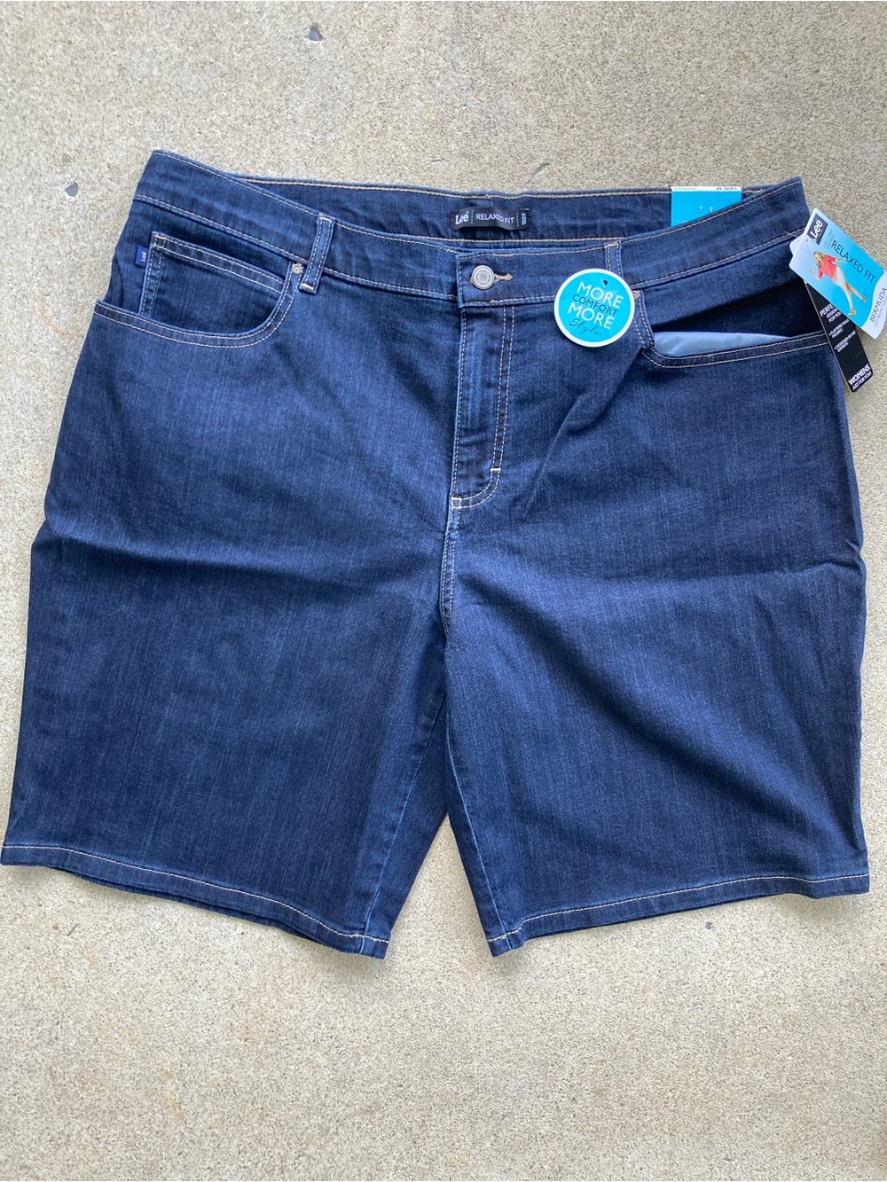 Lee Women’s Dark Indigo Denim Verona Bermuda Shorts Size 18W